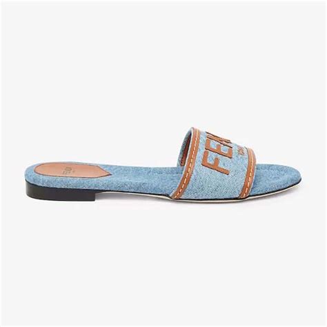 fendi slides denim
